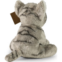 Rappa Plyšová kočka sedící šedá 14 cm ECO-FRIENDLY