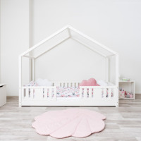 Dětská domečková Montessori postel z masivu borovice NIKO S - 200x90 cm