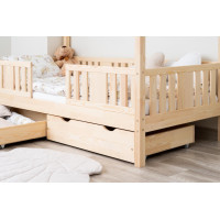 Dětská domečková postel z masivu borovice NIKO S 20 - 180x80 cm