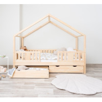 Dětská domečková postel z masivu borovice NIKO S 20 - 190x90 cm