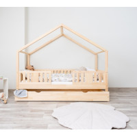 Dětská domečková postel z masivu borovice NIKO S 20 - 200x90 cm