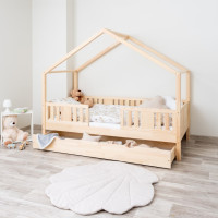 Dětská domečková postel z masivu borovice NIKO S 20 - 200x90 cm