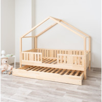 Dětská domečková postel z masivu borovice NIKO S 20 - 200x90 cm