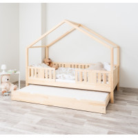 Dětská domečková postel z masivu borovice NIKO S 20 - 200x90 cm