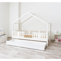 Dětská domečková postel z masivu borovice NIKO S 20 - 190x90 cm