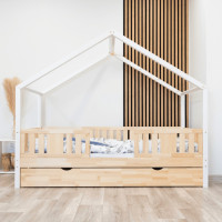 Dětská domečková postel z masivu borovice NIKO S 20 - 180x80 cm