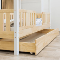 Dětská domečková postel z masivu borovice NIKO S 20 - 160x80 cm