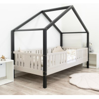 Dětská domečková postel z masivu borovice NIKO S 20 - 200x90 cm