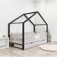 Dětská domečková postel z masivu borovice NIKO S 20 - 190x90 cm