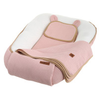 Hnízdečko (kokon) pro miminko - BABYMAM AIR 3D SAFE SLEEP SET - růžové
