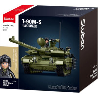 Sluban Model Bricks M38-B1377 Tank T-90M-S v měřítku 1:35