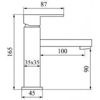 Umyvadlová baterie CALANI SIENA - černá - nízká