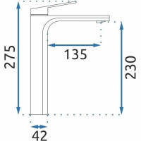 Umyvadlová baterie REA MARCO - gun grey - vysoká