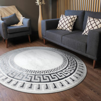 Kusový koberec Allure 1960 white/grey kruh