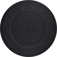 Kusový koberec Jute Braided 106322 Black kruh