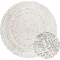 Kusový koberec Jute Braided 106321 White kruh