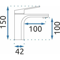 Umyvadlová baterie REA MARCO - gun grey - nízká