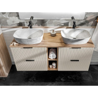 Koupelnová závěsná skříňka s deskou ADÉLA 60 cm - kašmírová