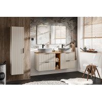 Koupelnová závěsná skříňka s deskou ADÉLA 60 cm - kašmírová