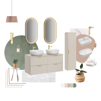 Deska na skříňku pod umyvadlo ADÉLA 40 cm - kašmírová