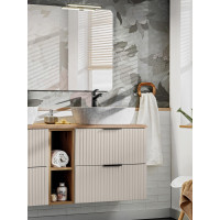 Koupelnová závěsná skříňka s deskou ADÉLA 60 cm - kašmírová