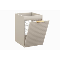 Koupelnová závěsná skříňka ADÉLA - nízká spodní s košem na prádlo - kašmírová