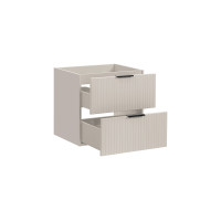 Koupelnová závěsná skříňka s deskou ADÉLA 60 cm - kašmírová/dub wotan