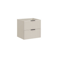 Koupelnová závěsná skříňka s deskou ADÉLA 60 cm - kašmírová/dub wotan