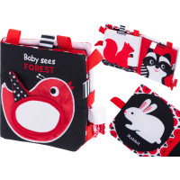 Kontrastní látková knížka pro miminka - Les