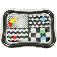 Nafukovací vodní podložka s kontrastními černobílými vzory - 65 cm x 50 cm