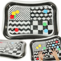 Nafukovací vodní podložka s kontrastními černobílými vzory - 65 cm x 50 cm