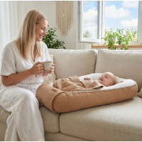 Hnízdečko (kokon) pro miminko - BABYMAM AIR 3D SAFE SLEEP SET - cappuccino