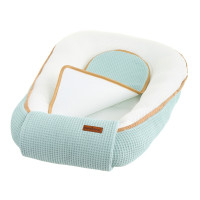 Hnízdečko (kokon) pro miminko - BABYMAM AIR 3D SAFE SLEEP SET - šalvějové