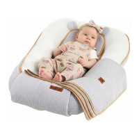 Hnízdečko (kokon) pro miminko - BABYMAM AIR 3D SAFE SLEEP SET - šedé