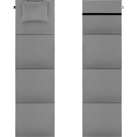 Skládací podložka SURVIVAL s polštářem - 180x50 cm - šedá