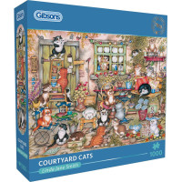 GIBSONS Puzzle Kočky na dvorku 1000 dílků