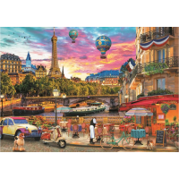 TREFL Puzzle Malovaná města a Kapybary 4x1000 dílků