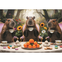 TREFL Puzzle Malovaná města a Kapybary 4x1000 dílků