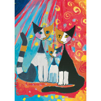 SCHMIDT Puzzle Šťastná kočičí rodina 1000 dílků