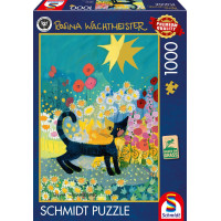 SCHMIDT Puzzle Kočka v moři květů 1000 dílků
