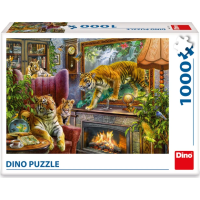 DINO Puzzle Z obrazu: Tygři 1000 dílků