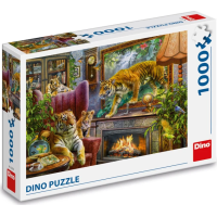 DINO Puzzle Z obrazu: Tygři 1000 dílků