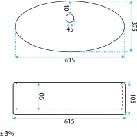 Keramické umyvadlo REA ADRIANA - bílé