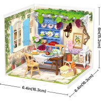 RoboTime 3D dřevěná skládačka Miniatura domečku Letní veranda