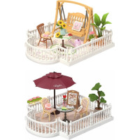 RoboTime 3D dřevěná skládačka Rozšíření pro miniatury domečků Terasa s houpačkou