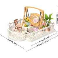 RoboTime 3D dřevěná skládačka Rozšíření pro miniatury domečků Terasa s houpačkou