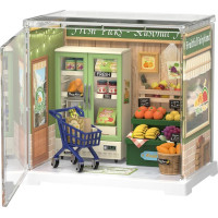 RoboTime 3D dřevěná skládačka Miniatura domečku mini Prodejna ovoce a zeleniny