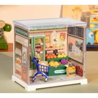 RoboTime 3D dřevěná skládačka Miniatura domečku mini Prodejna ovoce a zeleniny
