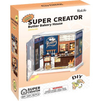 RoboTime 3D dřevěná skládačka Miniatura domečku mini Pekárna