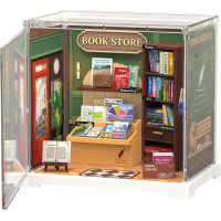 RoboTime 3D dřevěná skládačka Miniatura domečku mini Knihkupectví